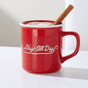 Crate & Barrel Sleigh All Day Slay All Day Coffee Tea Mug